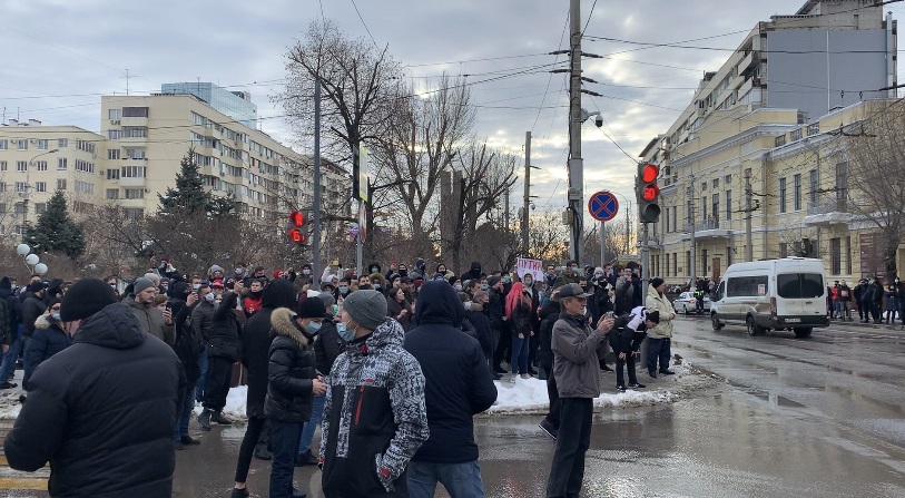 В Волгограде посчитали задержанных на незаконной массовой акции