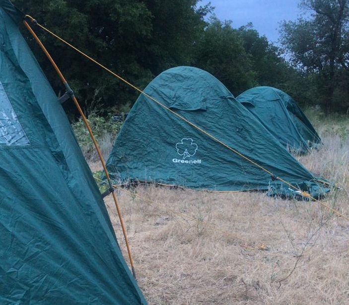 Защитники Волго-Ахтубинской поймы ночуют в палатках у стройплощадки скандальной трассы