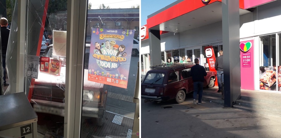 В Волгограде водитель покурил травки и протаранил магазин