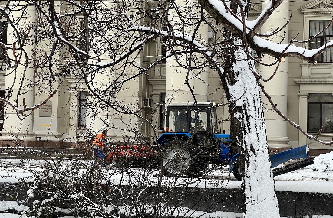 Утром 1 января у администрации Волгоградской области навели лоск