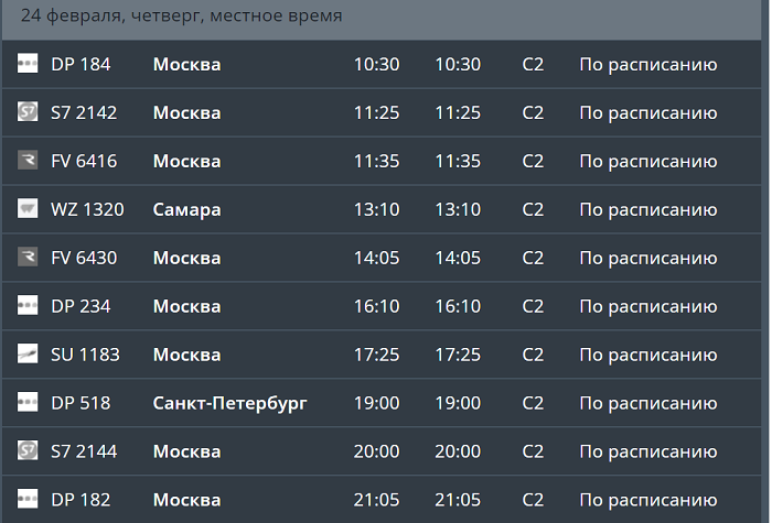Источники: отменены все рейсы из аэропорта Волгограда